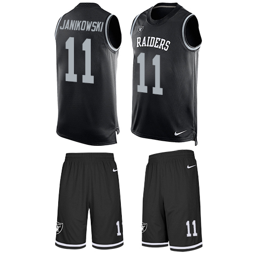 Nike Raiders #11 Sebastian Janikowski Black Team Color Men's Stitched NFL Limited Tank Top Suit Jersey - Click Image to Close